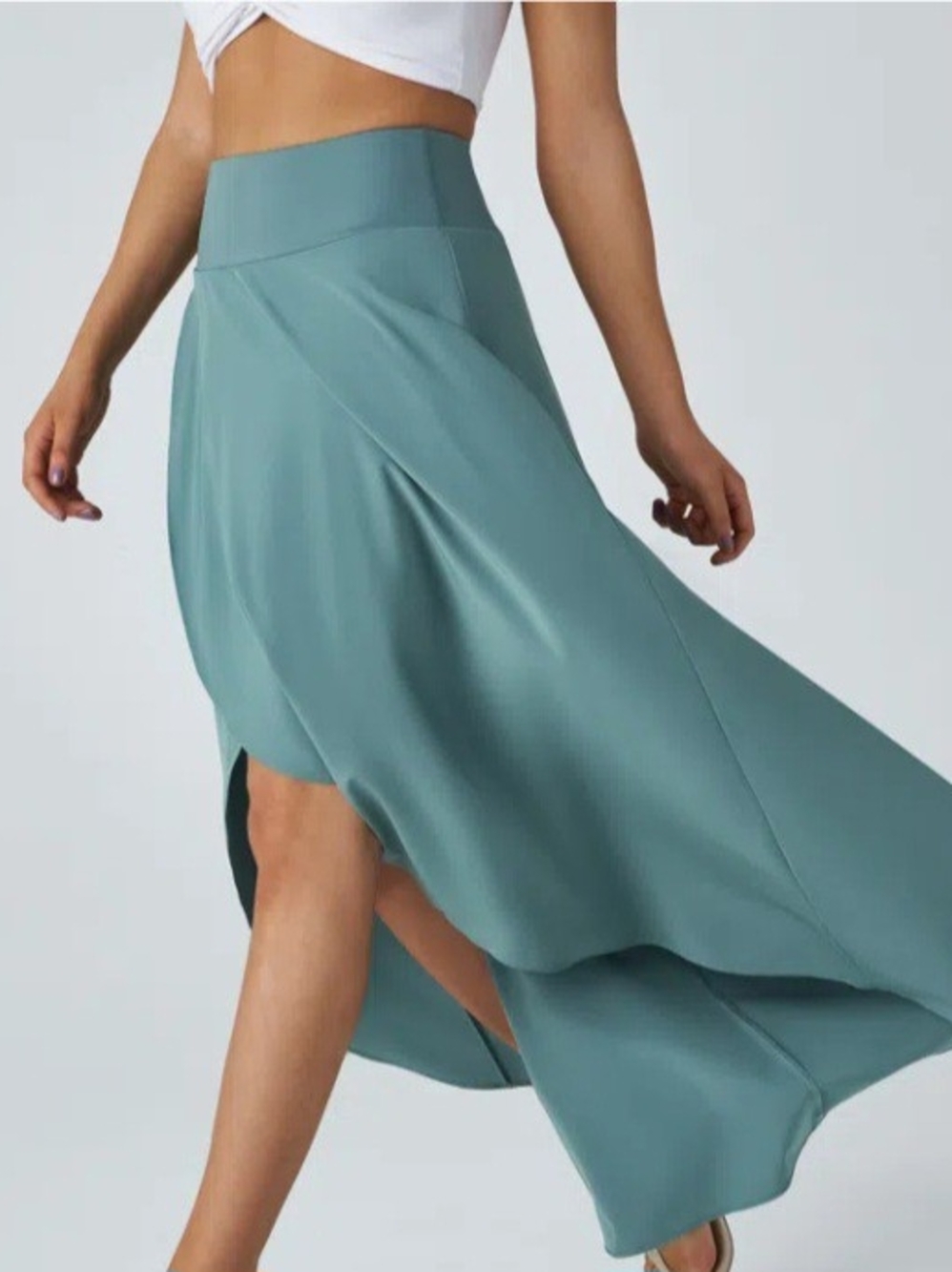 Halara Breezeful™ High Waisted High Low Ruffle 2-in-1 Flowy Quick Dry Casual